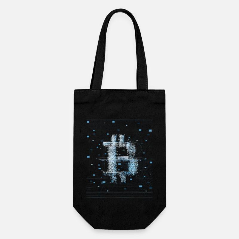 Bitcoin Blockchain - Geschenkbeutel für Flaschen - Schwarz