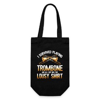 J’ai survécu en jouant de la musique de trompette de trombone - Sac à bouteille - noir - Devant
