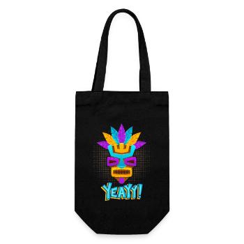 Azteken, Maya-Kultur, Tribal-Kultur Folklore-Maske - Geschenkbeutel für Flaschen - Schwarz - Vorne