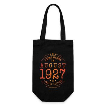 Geburtstag August 1927 Limited Edition Vintage - Geschenkbeutel für Flaschen - Schwarz - Vorne