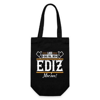 Ediz Geschenkidee Geschenk Geburtstag - Geschenkbeutel für Flaschen - Schwarz - Vorne