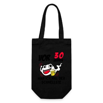 Vor 30 Jahren war ich mal der Fastelste - Geschenkbeutel für Flaschen - Schwarz - Vorne
