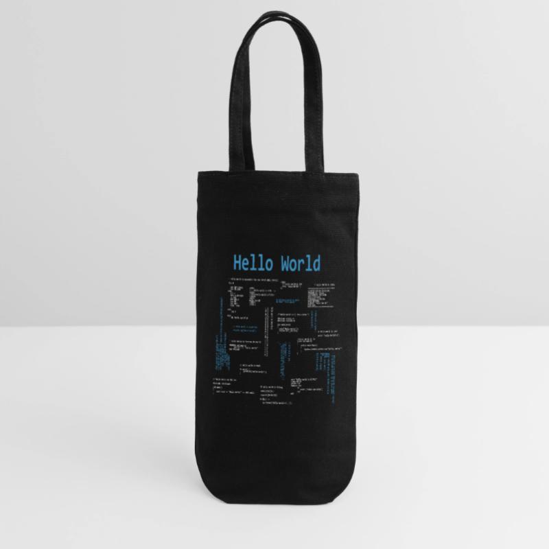 Hello World Programmiersprachen Programmierer Nerd Geschenkbeutel für Flaschen