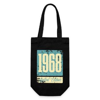 1968 Born Birthday Year of birth - Gift Bag for Bottles - black - Front
