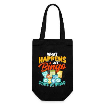 Bingo Jeu Joueur de bingo Grand-mère Loterie de jeu - Sac à bouteille - noir - Devant