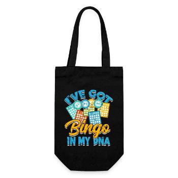 Bingo Jeu Joueur de bingo Grand-mère Loterie de jeu - Sac à bouteille - noir - Devant