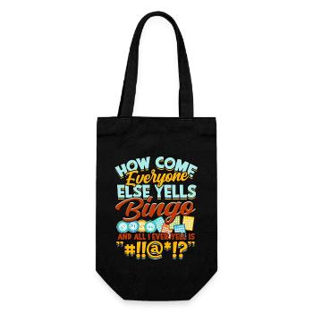 Bingo Jeu Joueur de bingo Grand-mère Loterie de jeu - Sac à bouteille - noir - Devant