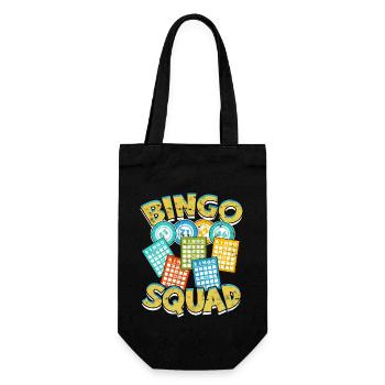 Bingo Jeu Joueur de bingo Grand-mère Loterie de jeu - Sac à bouteille - noir - Devant