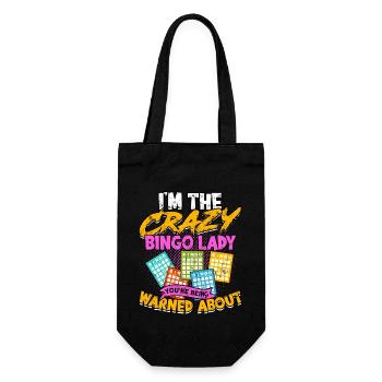 Bingo Jeu Joueur de bingo Grand-mère Loterie de jeu - Sac à bouteille - noir - Devant