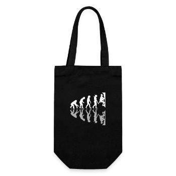 Human Evolution Funny Bouldering Climber Boulder - Gift Bag for Bottles - black - Front