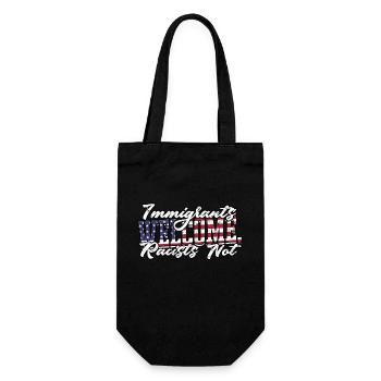 usa amerika einwanderer us bürger amerikanische fl - Geschenkbeutel für Flaschen - Schwarz - Vorne