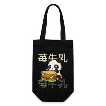 Cute Kawaii Panda, The Sandwich Anime Manga - Gift Bag for Bottles - black - Front