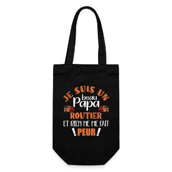 Je suis un beau papa routier chauffeur poid lourd - Sac à bouteille - noir - Devant