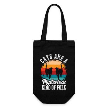 Les chats sont un genre mystérieux de folklore - Sac à bouteille - noir - Devant