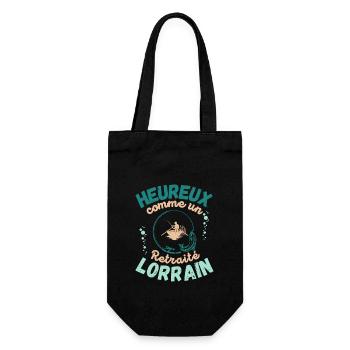 Cadeau Retraité Lorrain Pêcheur Noel Anniversaire - Sac à bouteille - noir - Devant