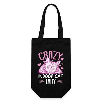 Indoor Cat Women Kitty Kitten Mom - Gift Bag for Bottles - black - Front