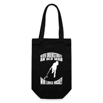 Feldhockey Hockeyspieler Unihockey Geschenk Hockey - Geschenkbeutel für Flaschen - Schwarz - Vorne