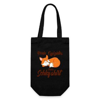Mein Offizielles Schlafshirt Fuchs - Geschenkbeutel für Flaschen - Schwarz - Vorne