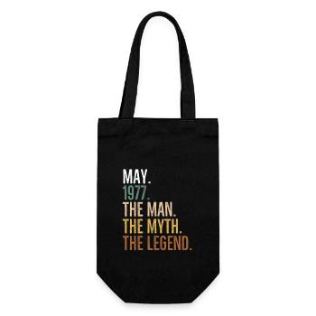May 1977 The Man The Myth The Legend - Gift Bag for Bottles - black - Front