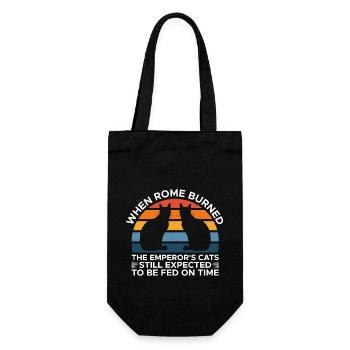 When Rome burned the emperor's cats - Gift Bag for Bottles - black - Front