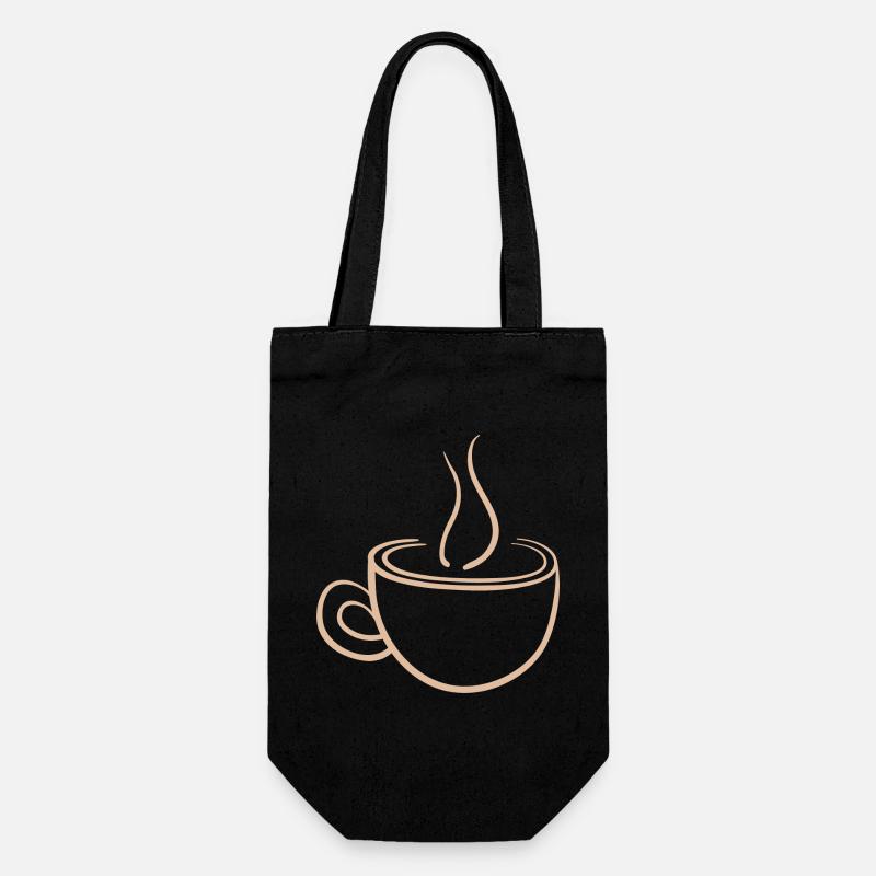 Tasse à café vapeur design minimal - Sac à bouteille - noir