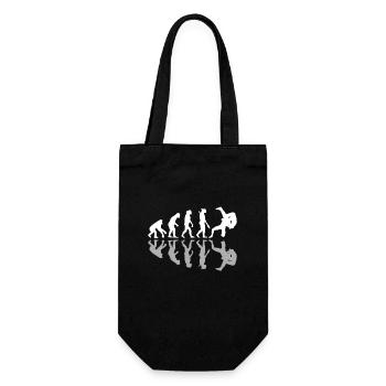 Human Evolution Wrestling Lover Combat Sports - Geschenkbeutel für Flaschen - Schwarz - Vorne