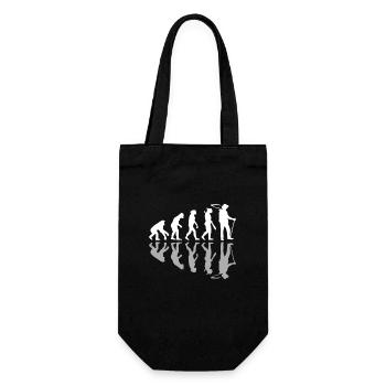 Human Evolution Farmer Farming Farm Lover - Gift Bag for Bottles - black - Front