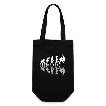 Human Evolution Judo Martial Arts Lover MMA Humor - Geschenkbeutel für Flaschen - Schwarz - Vorne