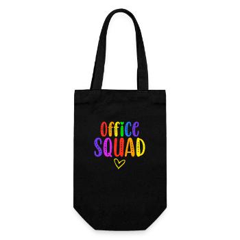 Office Squad Administrative Assistant Gift School - Gift Bag for Bottles - black - Front