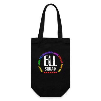ELL Squad School Assistant School Englisch - Geschenkbeutel für Flaschen - Schwarz - Vorne
