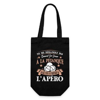 Pétanque Accessoire Boccia Cadeau - Sac à bouteille - noir - Devant