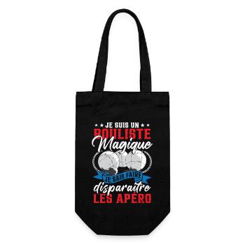 Cadeau Humoristique Pétanque Boccia Pétanque - Sac à bouteille - noir - Devant