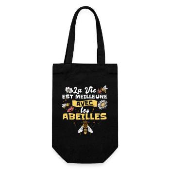 Dicton Abeilles Apicole Apiculture - Sac à bouteille - noir - Devant