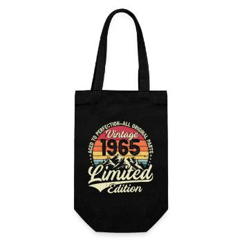 Vintage Birthday Gift 1965 Limited Edition - Gift Bag for Bottles - black - Front