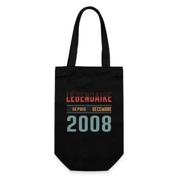 Légendaire Depuis Décembre 2008 Anniversaire - Sac à bouteille - noir - Devant