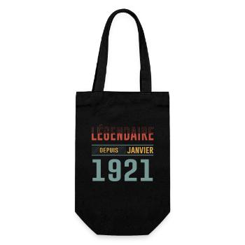 Légendaire Depuis Janvier 1921 Anniversaire - Sac à bouteille - noir - Devant