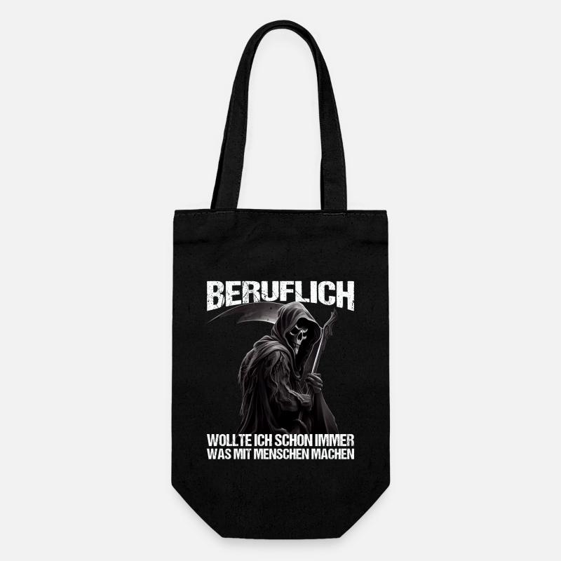 Beruflich schon immer was mit Menschen machen - Geschenkbeutel für Flaschen - Schwarz