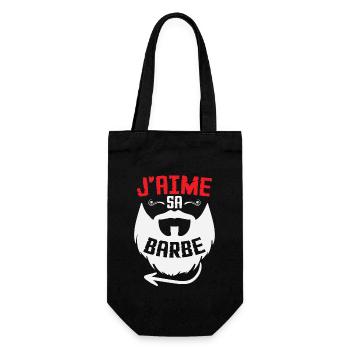J'aime Sa Barbe - Sac à bouteille - noir - Devant