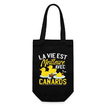 La Vie Est Meilleure Avec Des Canards - Sac à bouteille - noir - Devant