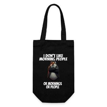 Funny saying I don't like morning people... - Gift Bag for Bottles - black - Front