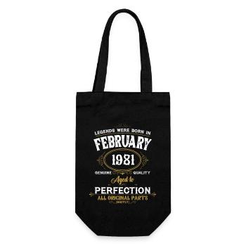 Les légendes sont nées en février 1981 - Sac à bouteille - noir - Devant