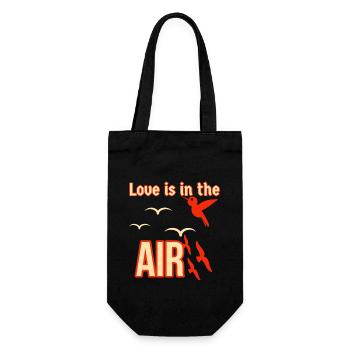 Love is in the air birds - Gift Bag for Bottles - black - Front