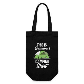 This Is Grandpa's Camping - Geschenkbeutel für Flaschen - Schwarz - Vorne