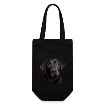 Labrador Retriever, gift idea for Labrador - Gift Bag for Bottles - black - Front