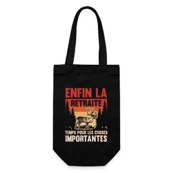 Chasseur Chasse Retraite Papy - Sac à bouteille - noir - Devant
