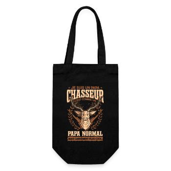 Je Suis Un Papa Chasseur - Sac à bouteille - noir - Devant