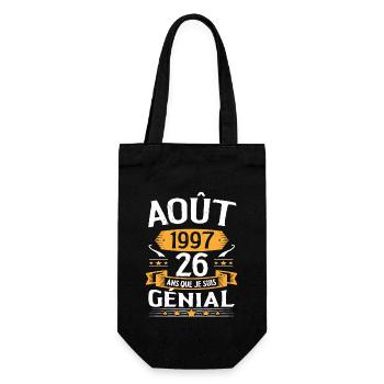 Août 1997 26 Ans Que Je Suis Génial Cadeau - Sac à bouteille - noir - Devant