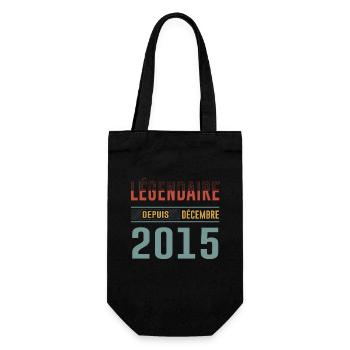 Légendaire Depuis Décembre 2015 Anniversaire - Sac à bouteille - noir - Devant