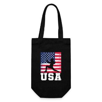 Escrime USA Team Drapeau américain Escrimeur américain - Sac à bouteille - noir - Devant