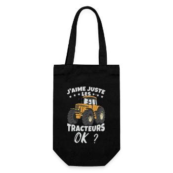 J'aime Juste Les Tracteurs - Sac à bouteille - noir - Devant